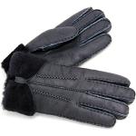 Marineblaue Gefütterte Handschuhe aus Lammleder für Damen Größe M für den für den Winter 