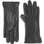 Reduzierte Schwarze Gefütterte Handschuhe aus Lammleder für Damen Größe M für den für den Winter 