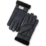 Marineblaue Fingerhandschuhe aus Lammleder für Herren Größe M für den für den Winter 