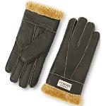 Grüne Gefütterte Handschuhe aus Lammleder für Herren Größe M für den für den Winter 