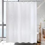 Weiße Textil-Duschvorhänge aus Textil maschinenwaschbar 240x180 