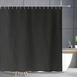 Reduzierte Schwarze Textil-Duschvorhänge aus Textil maschinenwaschbar 200x200 