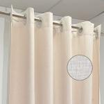 Reduzierte Beige Runde Textil-Duschvorhänge aus Textil 200x240 