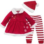 Rote Bestickte Fleecepullover für Kinder mit Knopf aus Fleece für Babys Größe 92 