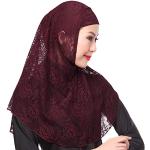 YJZQ Damen Kopftücher Hijab Kopfbedeckung Muslimische Frauen Hidschab Elegante Islamische Gesichtsschleier Bandana Halstuch Islamisch Schal Turban Hals Haartuch Beanie Mützen