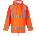 Orange Wasserdichte Atmungsaktive Regenjacken aus Polyester mit Reflektoren für Herren Größe 3 XL 