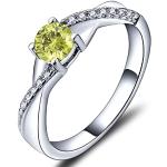 Reduzierte Nickelfreie Grüne Peridot Ringe Größe 57 für die Braut 