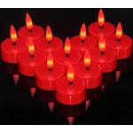 Reduzierte Rote Romantische LED Kerzen mit Timer 12-teilig 