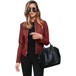 Rote Kurze Lederjacken für Damen - Trends 2024 - günstig online kaufen
