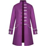 Violette Unifarbene Herrenmäntel mit Halloween-Motiv Handwäsche Größe L 