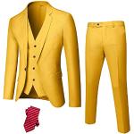 Reduzierte Gelbe Hochzeitsanzüge für Herren Größe S 3-teilig zur Hochzeit 