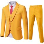 Gelbe Businesskleidung für Herren Größe S 3-teilig 