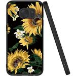 Schwarze Samsung Galaxy S7 Hüllen Art: Slim Cases mit Blumenmotiv mit Muster aus Silikon stoßfest 