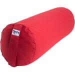Yoga Bolster Rot Rund Baumwolle - Einfarbig - 59 x 21,5 cm