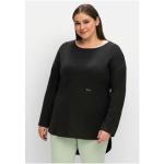 Reduzierte Anthrazitfarbene Sheego Jerseyshirts mit Knopf aus Jersey für Damen Größe 3 XL Große Größen 