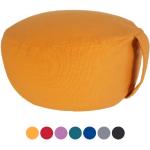 Gelbe Casamia Runde Sitzkissen rund 15 cm aus Baumwolle 