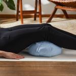 Yogakissen mit Buchweizen Füllung 45x30x14 cm Yoga Sitzkissen Bolster Meditation