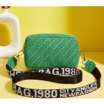 Grüne Kleine Handtaschen mit Reißverschluss für Damen 