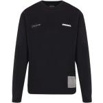 Yohji Yamamoto, Schwarzer Baumwoll-Jersey-Pullover mit Neighborhood-Logo-Print Black, Herren, Größe: L
