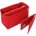 Reduzierte Rote Taschenorganizer mit Reißverschluss aus Filz für Damen 