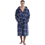 Yoimira Herren-Bademantel mit Kapuze, warmer und gemütlicher Fleece-Nachtwäsche-Bademantel für die Dusche im Fitnessstudio