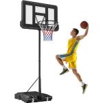 YOLEO Basketballkorb Outdoor, Basketballkorb mit Rollen, 130-305 cm Höhenverstellbar, Tragbarer Basketballständer für Erwachsene Kinder