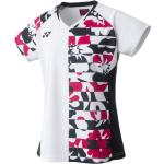 Reduzierte Weiße Yonex V-Ausschnitt T-Shirts aus Polyester für Damen Größe XS 