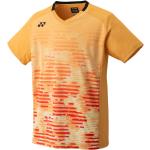 Safrangelbe Yonex V-Ausschnitt T-Shirts aus Polyester für Herren Größe XL 