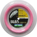 Yonex Badmintonsaite BG65 Ti (Haltbarkeit+Power) pink 200m Rolle