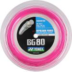 Yonex Badmintonsaite BG80 (Kontrolle+Touch) pink 200m Rolle