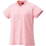 Pinke Yonex French Open V-Ausschnitt T-Shirts aus PU für Damen Größe M 