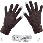 Yoolhamy USB Beheizte Handschuhe für Frauen Männer Touchscreen Vollhände Warme Handschuhe Winter Handwärmer PC Beheizbare Handschuhe 3 Stufen Temperaturregelung Damen, 02, Einheitsgröße