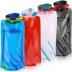 ONTA Foldable Water Bottle - 1,5 L Faltbare Silikon Trinkflasche mit  Zeitmarkierung und Strohhalm, BPA-frei, Sport Wasserflasche Faltbar, für  Reisen Radfahren Fitness Camping Wandern Outdoor (Schwarz) : :  Sport & Freizeit