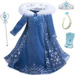 Weiße Langärmelige Die Eiskönigin - völlig unverfroren Elsa Prinzessin-Kostüme für Kinder 