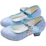 Blaue Elegante Kostüm Schuhe mit Glitzer für Kinder Größe 29 zum Karneval / Fasching 