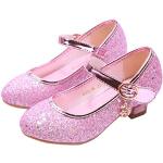 Reduzierte Pinke Elegante Kostüm Schuhe mit Glitzer für Kinder Größe 31 