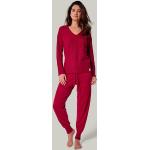 Rote Elegante Nachhaltige Damenhausanzüge & Damenfreizeitanzüge aus Merino-Wolle maschinenwaschbar Größe XL 