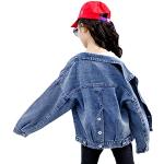 Casual Mini Kurze Jeansjacken für Kinder aus Denim für Mädchen Größe 140 