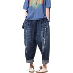 Blaue Ripped Jeans & Zerrissene Jeans aus Denim Handwäsche für Damen Einheitsgröße 