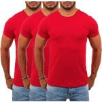 Young & Rich Herren Rundhals T-Shirt einfarbig slimfit stretch Uni Basic 1701
