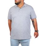 Young & Rich Herren Übergröße Polo Shirt einfarbig Uni Basic Big Size optimierte Moderne Passform, Grösse:9XL, Farbe:Grau - Melange