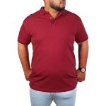 Young & Rich Herren Übergröße Polo Shirt einfarbig Uni Basic Big Size optimierte Moderne Passform, Grösse:6XL, Farbe:Weinrot