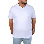Young & Rich Herren Übergröße Polo Shirt einfarbig Uni Basic Big Size optimierte Moderne Passform, Grösse:6XL, Farbe:Weiß