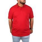 Young & Rich Herren Übergröße Polo Shirt einfarbig Uni Basic Big Size optimierte Moderne Passform, Grösse:8XL, Farbe:Rot
