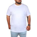 Young & Rich Herren Übergröße Uni Basic T-Shirt mit Rundhals Ausschnitt einfarbig Round Neck Tee Big Size optimierte Moderne Passform, Grösse:4XL, Farbe:Weiß
