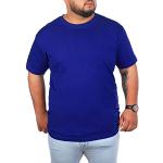 Young & Rich Herren Übergröße Uni Basic T-Shirt mit Rundhals Ausschnitt einfarbig Round Neck Tee Big Size optimierte Moderne Passform, Grösse:9XL, Farbe:Blau