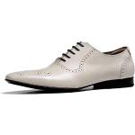 Beige Business Hochzeitsschuhe & Oxford Schuhe mit Schnürsenkel aus Leder für Herren Größe 44 