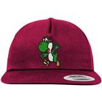 Burgundfarbene Motiv Super Mario Yoshi Snapback-Caps für Kinder 
