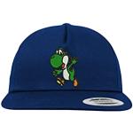 Marineblaue Super Mario Yoshi Snapback-Caps für Herren Einheitsgröße 