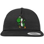 Schwarze Super Mario Yoshi Snapback-Caps für Herren Einheitsgröße 